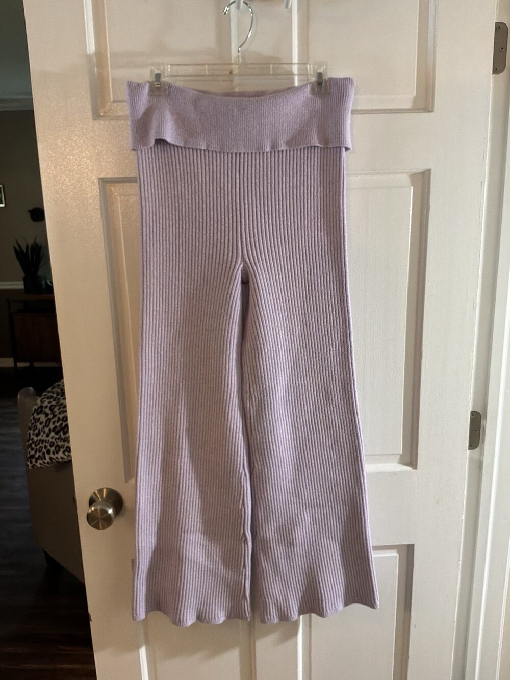 Ladies Aerie Lavender Sweater Pants Size XL